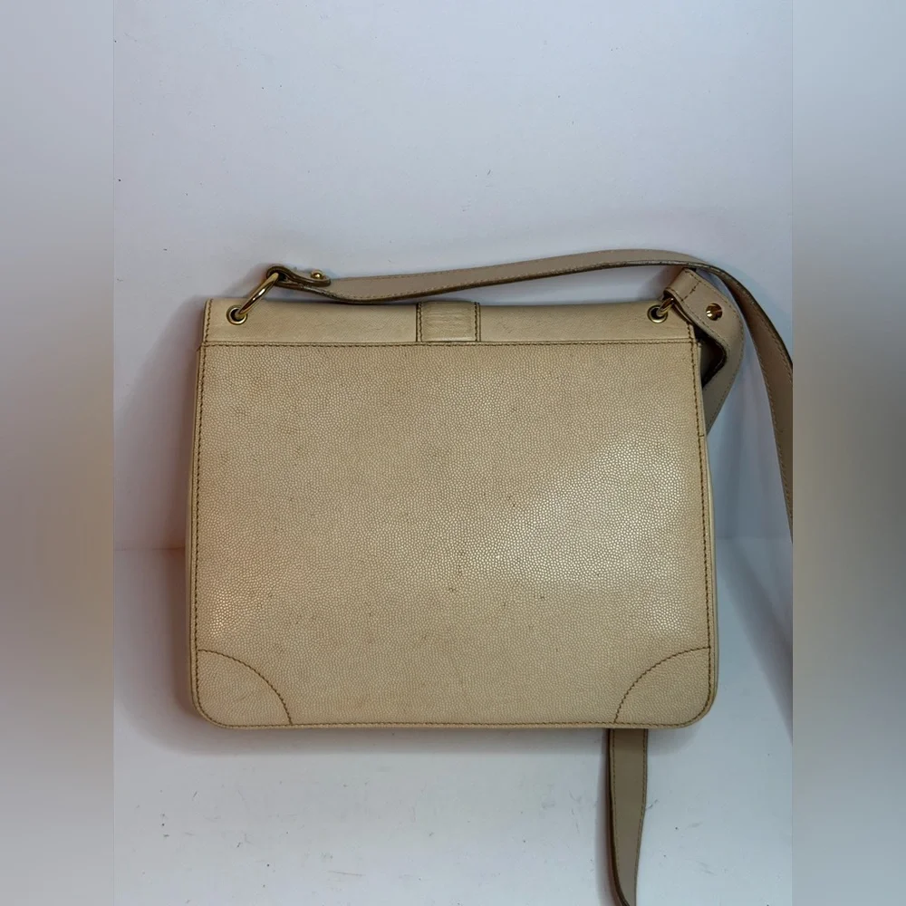 Salvatore Ferragamo Beige Leather Crossbody Bag